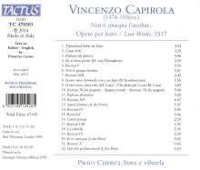 Vincenzo Capirola (1474-1548): Lautenwerke "Non ti spiacqua l'ascoltar...", CD