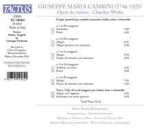 Giuseppe Maria Cambini (1746-1825): Quartette für Cembalo,Violine,Oboe &amp; Cello Nr.1-5, CD