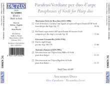 Alchimia Duo - Verdi-Paraphrasen für Harfenduo, CD