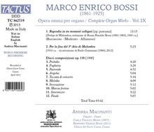 Marco Enrico Bossi (1861-1925): Orgelwerke Vol.9, CD