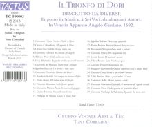 Gruppo Vocale Arsi &amp; Tesi - Il Trionfo Di Dori (Venedig 1592), CD