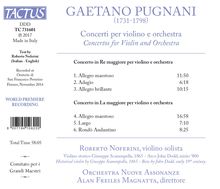 Gaetano Pugnani (1731-1798): Violinkonzerte D-Dur &amp; A-Dur, CD