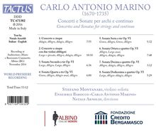 Carlo Antonio Marino (1670-1735): Konzerte und Sonaten für Streicher, CD