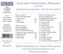Giacomo Gotifredo Ferrari (1763-1842): Werke für Harfe &amp; Klavier, CD