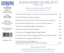 Alessandro Scarlatti (1660-1725): Sämtliche Werke für Tasteninstrumente Vol.6, CD