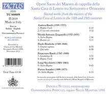 Daniela Nuzzoli &amp; Giovannimaria Perrucci - Sacred works from the masters of the Santa Casa of Loreto in the 18th and 19th Centuries, CD