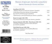 Giovanni Punzi &amp; Amedeo Salvato - Fantasie d'opera per calrinetto e pianoforte, CD