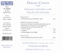 Diego Conti (geb. 1958): Werke für Cello &amp; Streicher, CD