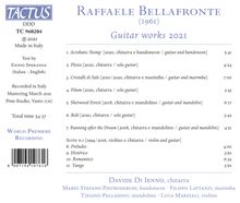 Raffaele Bellafronte (geb. 1961): Gitarrenwerke 2021, CD