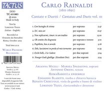 Carlo Rainaldi (1611-1691): Kantaten &amp; Duette Vol.3, CD