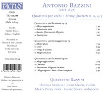 Antonio Joseph Bazzini (1818-1897): Streichquartette Nr.2,4,5, CD