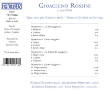 Gioacchino Rossini (1792-1868): Quartette für Flöte &amp; Streichtrio, CD