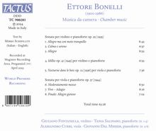 Ettore Bonelli (1900-1986): Kammermusik, CD