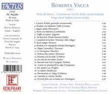 Roberta Vacca (geb. 1967): Canzoni su ricette della cucina italiana - "Note di Gusto", CD
