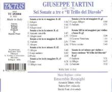 Giuseppe Tartini (1692-1770): Triosonaten C-Dur,D-Dur,D-Dur,d-moll,G-Dur,A-Dur, CD