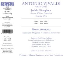 Antonio Vivaldi (1678-1741): Juditha Triumphans-Oratorium RV 644, 2 CDs