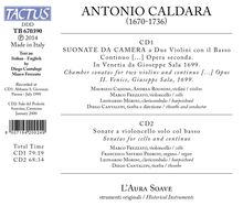 Antonio Caldara (1671-1736): Sonaten für 2 Violinen &amp; BC op.2 Nr.1-13, 2 CDs