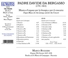 Padre Davide da Bergamo (1791-1863): Orgelwerke, 2 CDs
