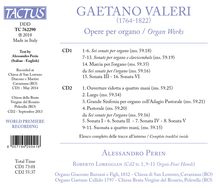 Gaetano Valeri (1760-1822): Orgelwerke, 2 CDs