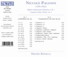 Niccolo Paganini (1782-1840): Sämtliche Gitarrenwerke Vol.1, 2 CDs