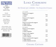 Luigi Cherubini (1760-1842): Cembalosonaten Nr.1-6, 2 CDs