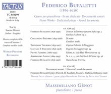 Federico Bufaletti (1863-1936): Klavierwerke, CD