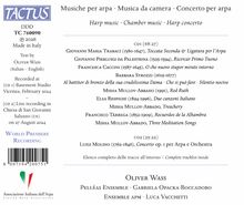 Tactus-Logo oben links. Musiche per arpa. Werke von Trabaci, Palestrina, Molino. Weltpremiere-Aufnahme. Oliver Wass.