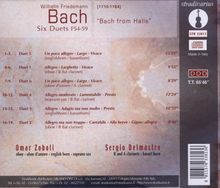 Wilhelm Friedemann Bach (1710-1784): Duette F.54-59, CD