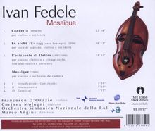Ivan Fedele (geb. 1953): Mosaique für Violine &amp; Kammerorchester, CD