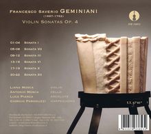 Francesco Geminiani (1687-1762): Violinsonaten op.4 Nr.1,3,6,7,10,12, CD