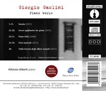 Giorgio Gaslini (1929-2014): Klavierwerke, CD
