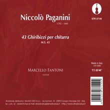 Niccolo Paganini (1782-1840): Ghiribizzi Nr.1-43 für Gitarre, CD