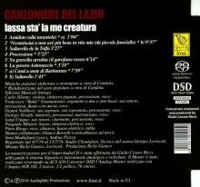Canzoniere Del Lazio: Lassa Sta' La Me Creatura, Super Audio CD