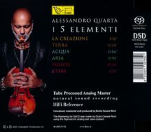 ALESSANDRO QUARTA I 5 ELEMENTI: LA CREAZIONE, TERRA, ACQUA, ARIA, FUOCO, ETERE. Mann mit Violine in Händen.