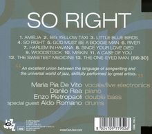 Maria Pia De Vito (geb. 1960): So Right, CD