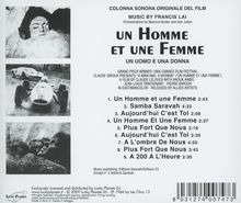 Francis Lai: Filmmusik: Un Homme Et Une Femme (O.S.T.), CD