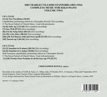 Charles Villiers Stanford (1852-1924): Sämtliche Klavierwerke Vol.2, 2 CDs
