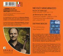 Nicolo Sanguinazzo (fl. 1690-1720): Book of Exercises - 36 Recercari für Cello solo, CD
