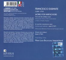 Francesco Durante (1684-1755): Cembalosonate "Die 4 Jahreszeiten", CD