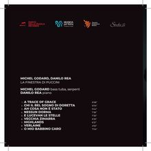 Texte: MICHEL GODARD, DANILO REA - LA FINESTRA DI PUCCINI. Titel: 1. A Trace of Grace 6:08, 2. Chi il bel sogno di Doretta 6:04. Drei weitere Logos.