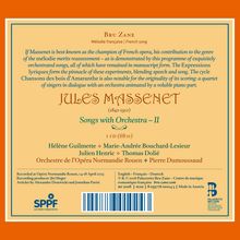 Titel: Jules Massenet - Songs with Orchestra – II. Mitwirkende: Hélène Guilmette, Marie-Andrée Bouchard-Lesieur, Julien Henric.