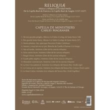 Capella de Ministrers - Reliquiae (Musica y reliquias en la Edad Media), CD