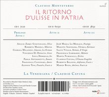 Claudio Monteverdi (1567-1643): Il ritorno d'Ulisse in patria, 3 CDs