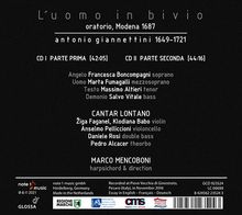 Antonio Giannettini (1649-1721): Oratorium "L'Uono in Bivio" (Modena 1687), 2 CDs