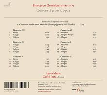 Francesco Geminiani (1687-1762): Concerti grossi op.2 Nr.1-6, CD