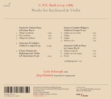 Carl Philipp Emanuel Bach (1714-1788): Werke für Violine &amp; Tasteninstrumente, CD