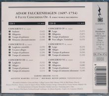 Adam Falckenhagen (1697-1754): Concerti op.4 Nr.1-6 für Flöte,Gitarre,Cello, 2 CDs