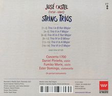 Jose Castel (1737-1807): Streichtrios Nr.1-6, CD