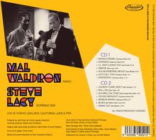 Mal Waldron Piano, Steve Lacy Soprano Sax. Trackliste: CD 1 und 2 mit Titeln wie "Monk's Dream", "Epistrophy", "Snake Out".
