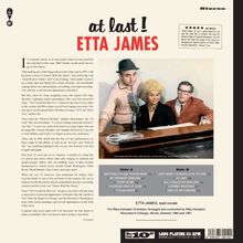 at last! ETTA JAMES

Seiten A und B: Songtitel, Etta James und andere Details. Foto von drei Personen, darunter eine Frau mit blondem Haar vor einem Mikrofon.